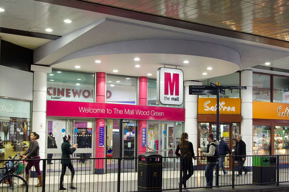 View of The Mall Wood Green entrance