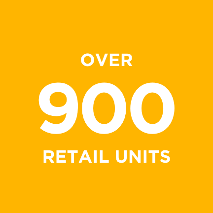 Over 900 retail units
