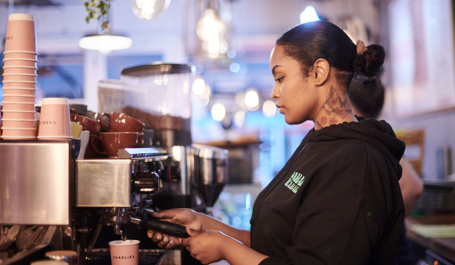 woman-making-coffee